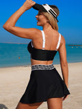 Emoswim - Damen Tankini Zweiteilige Bademode Bedeckender Baderock Sportliche Badeanzüge