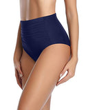 Emoswim - Fully Inner Lined Swim Bottoms Tummy Control Swimsuit Bottoms-Navy Blue