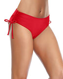 Emoswim - Flattering Side Tie Bikini Bottom For Ladies-Red