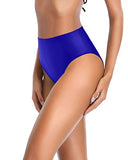 Emoswim - High Waisted High Cut Bikini Bottoms For Women-Royal Blue