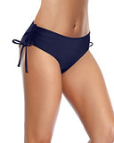 Emoswim - Women's Swim Bottom Cheeky Design And Side Tie-Navy Blue