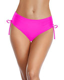 Emoswim - Stylish Side Tie Bikini Bottom For Teen Girls-Neon Pink