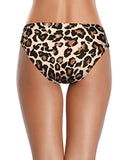 Emoswim - Cheeky High Cut Bathing Suit Bottoms Full Coverage Bikini Bottoms-Leopard