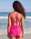 High-Waist Bauchweg Mesh Bikini-Set
