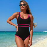 Emoswim - Boho Badeanzug für Damen High Waist Bauchweg Cut-Out Vintage Badeanzug Bademode