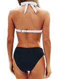Emoswim - Women Two Piece Bathing Suits Push Up Bikini Set Halter Swimsuit Vintage Swimwear