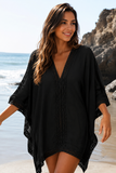 Emoswim - Weißes Lockeres V-Ausschnitt Cover-Up