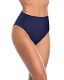 Emoswim - Tummy Control High Cut Bikini Bottoms For Women-Navy Blue