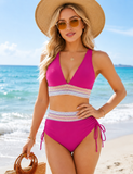 Emoswim - High Waist Bauchweg Colorblock Bikini-Sets