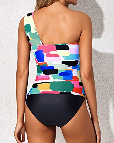 Emoswim - Tummy Control Swimsuit 2 Piece Tankini Bathing Suits For Women Shorts-Aqua