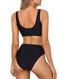 Emoswim - Two Piece Bikini Set For Women Sports Two Piece Bikini For Women-Black