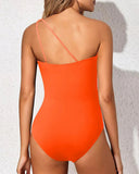 Emoswim - One-Shoulder Badeanzug für Damen Bauchweg Bademode