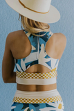 Emoswim - Florales Racerback Schmeichelhaftes Bikini-Set